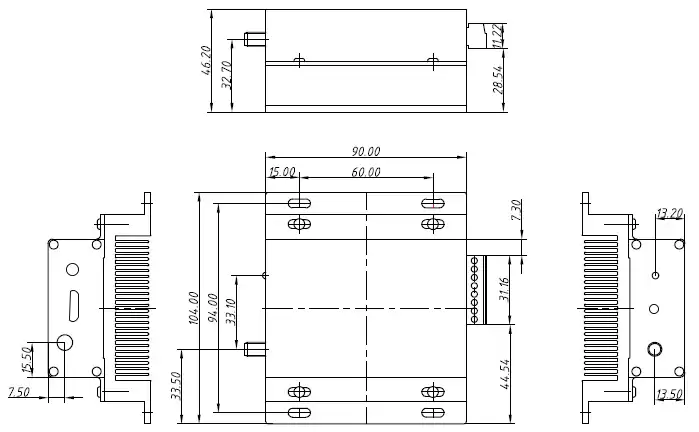 Größe des Audio-Transceiver-Moduls SA356S