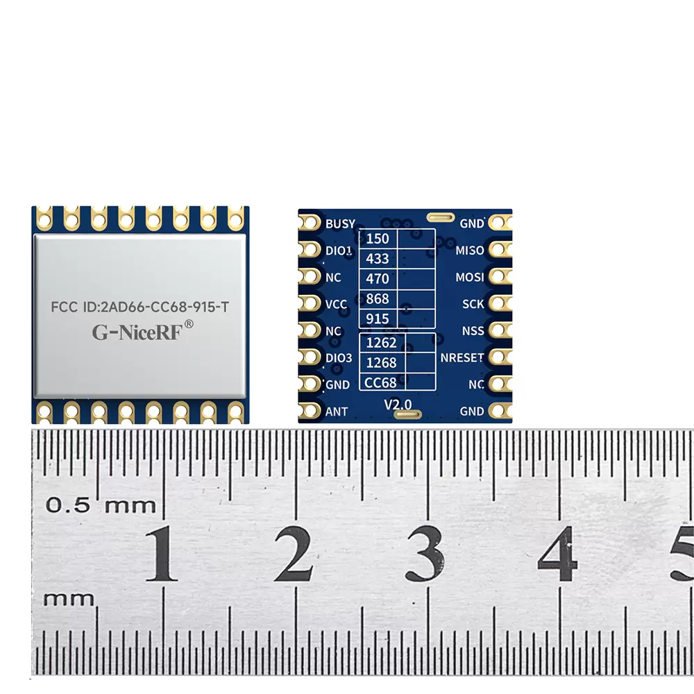LoRa-CC68-915-T: FCC ID-zertifiziertes LLCC68 LoRa-Funk-Transceiver-Modul mit TCXO für stabile Kommunikation und ESD-Schutz