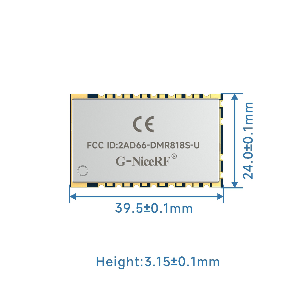 DMR818S-U: FCC ID &amp; CE RED zertifiziertes DMR Tier II AMBE++ Walkie Talkie Modul