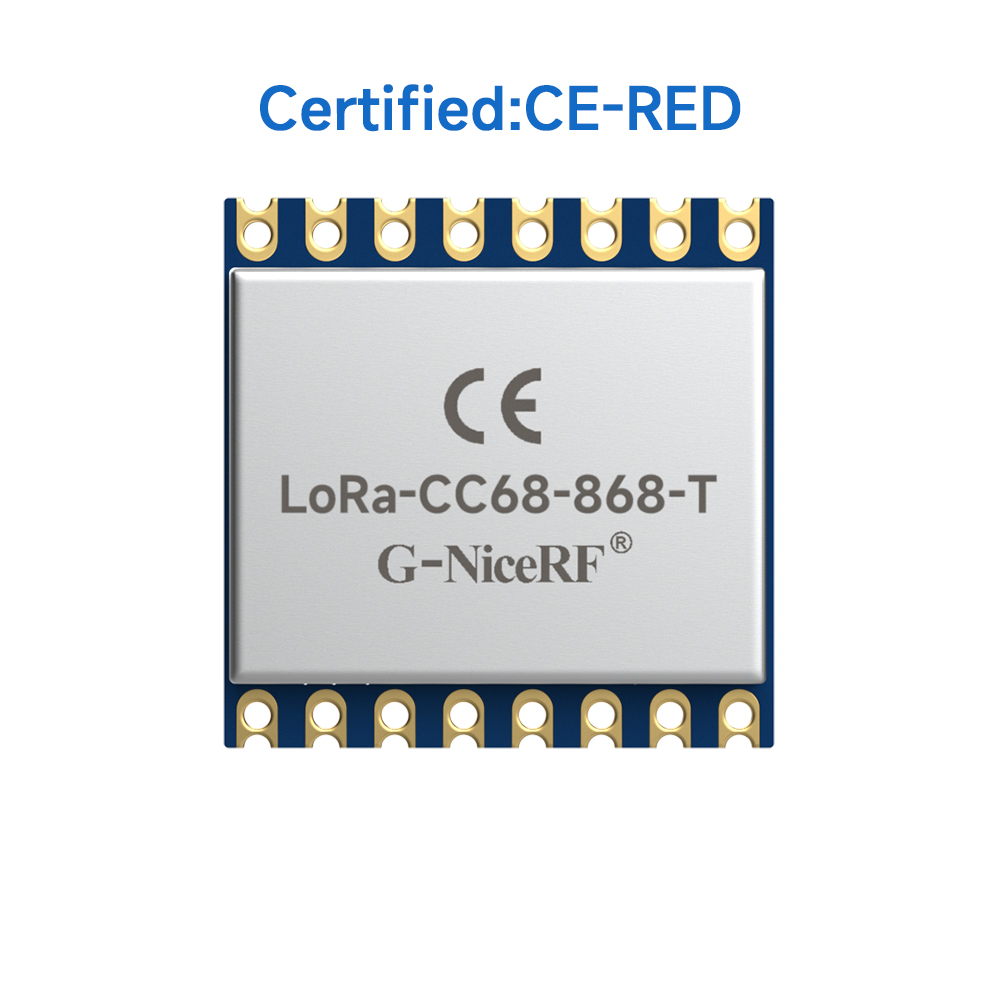 LoRa-CC68-868-T: CE-RED-zertifiziertes LLCC68 LoRa Wireless-Transceiver-Modul mit TCXO, ESD-Schutz