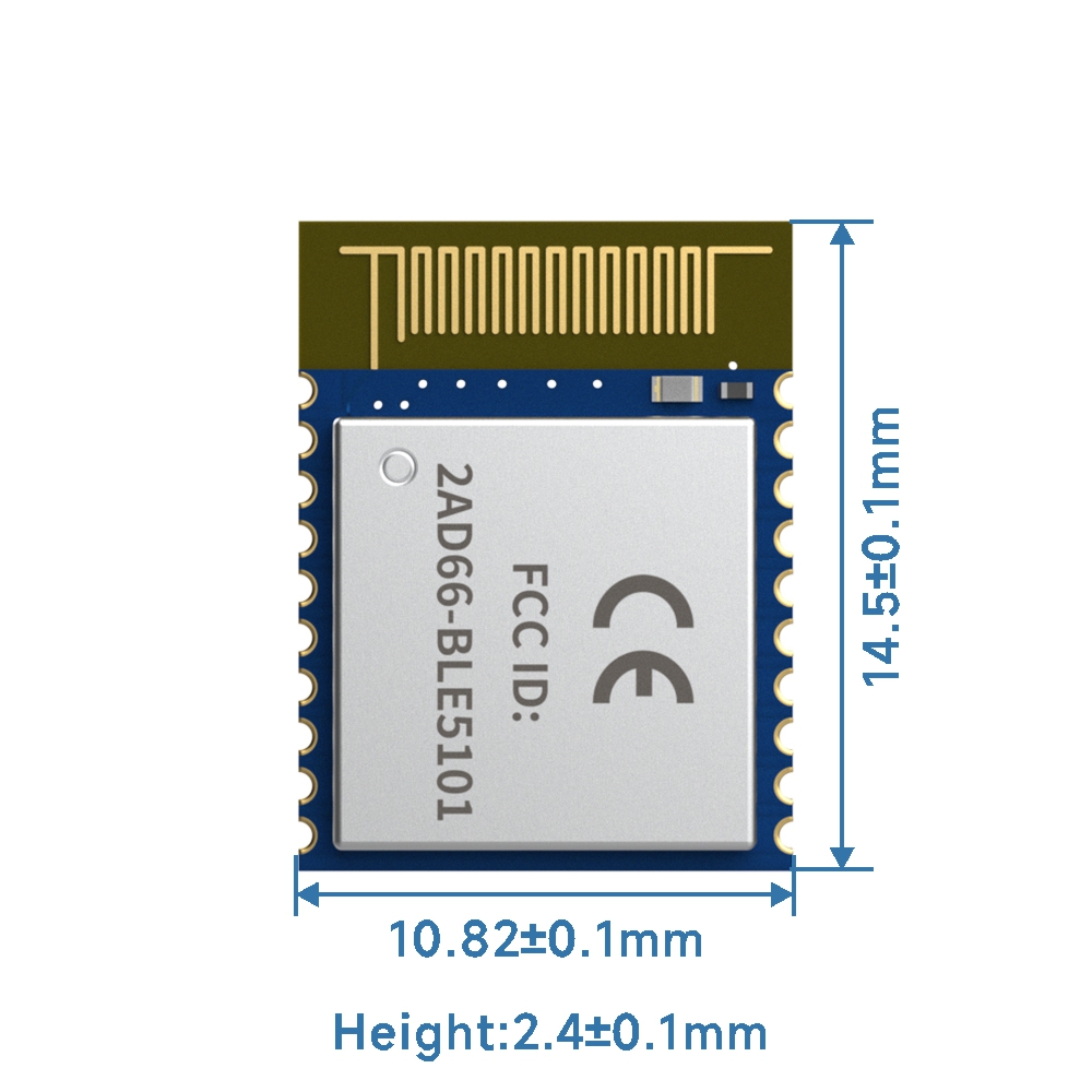 BLE5101: CE-RED- und FCC-ID-zertifiziertes BLE-Modul BLE 5.1