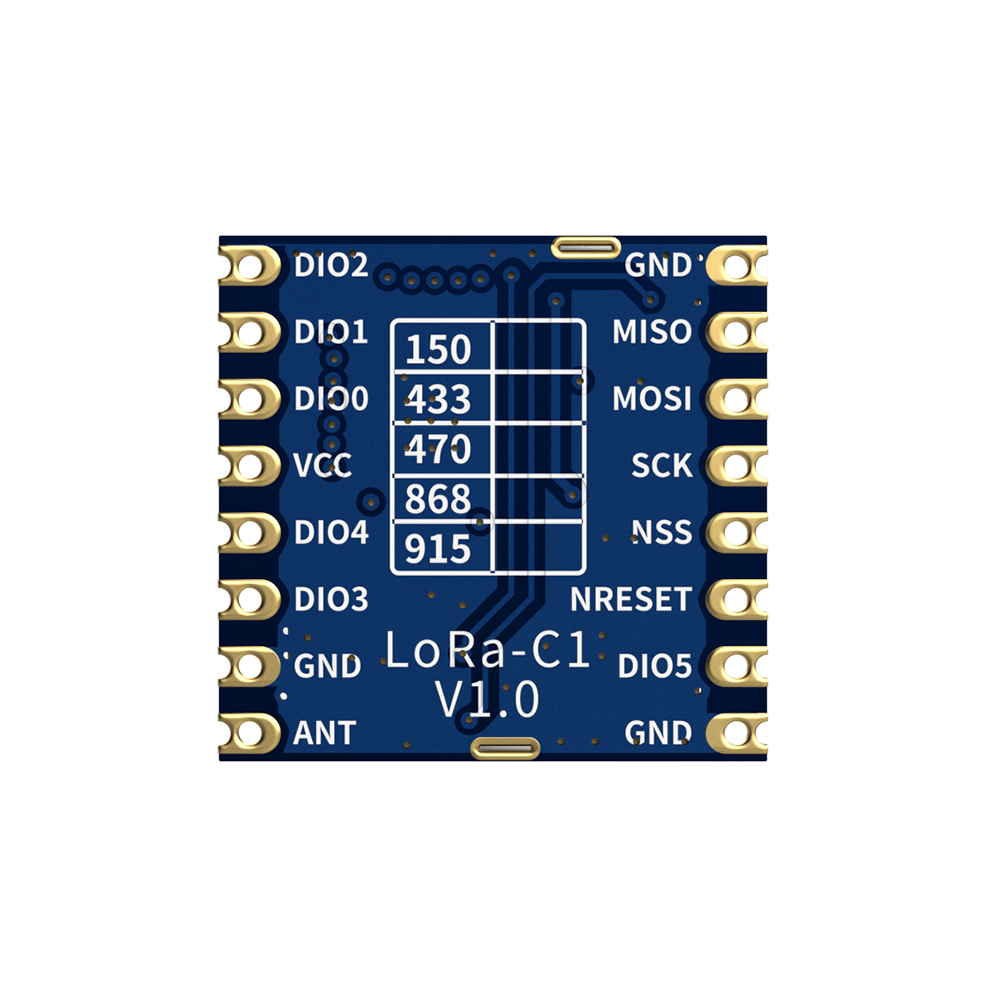 LoRa1276-C1-868: SX1276 868 MHz 100 mW CE-RED-zertifiziertes LoRa-Modul mit ESD-Schutz