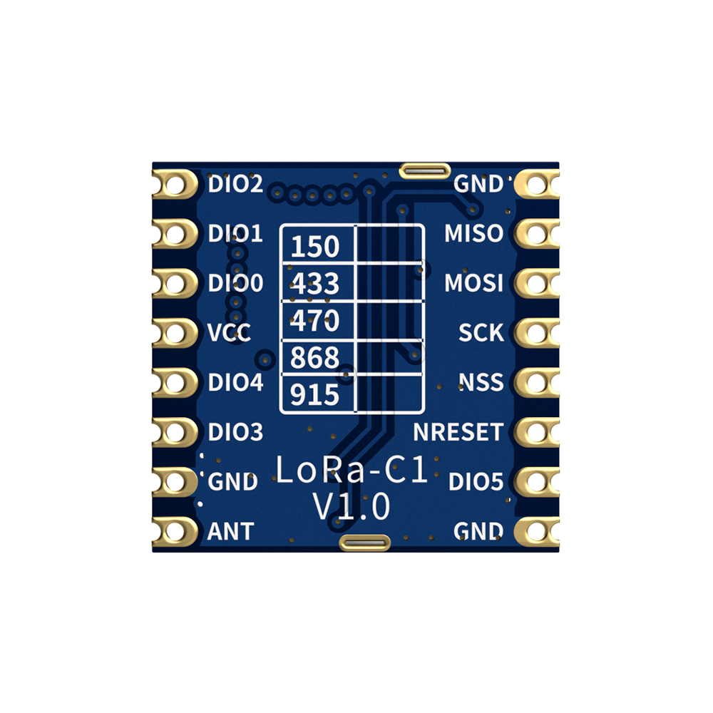 LoRa1278-C1: 433/490 MHz SX1278 LoRa-Modul mit SPI-Frontend-Modul und ESD-Schutz