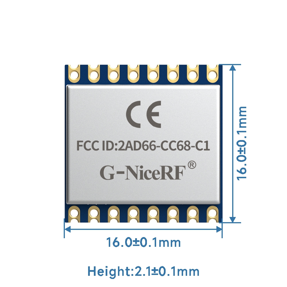 CC68-C1-868/915: LLCC68 FCC ID &amp; CE-RED zertifiziertes LoRa-Modul mit SPI-Schnittstelle