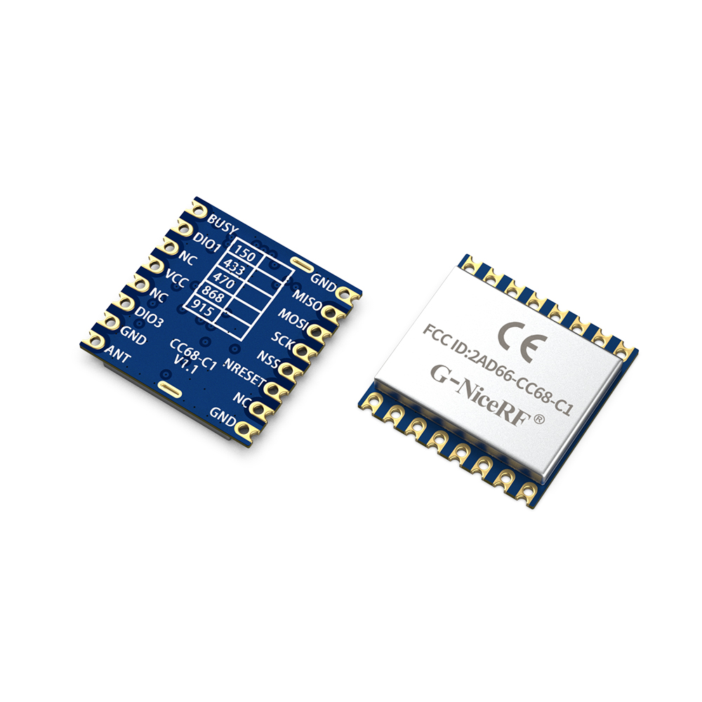 CC68-C1-868/915: LLCC68 FCC ID &amp; CE-RED zertifiziertes LoRa-Modul mit SPI-Schnittstelle