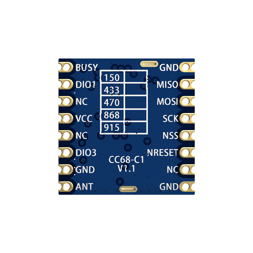 CC68-C1-868/915: LLCC68 FCC ID &amp; CE-RED zertifiziertes LoRa-Modul mit SPI-Schnittstelle