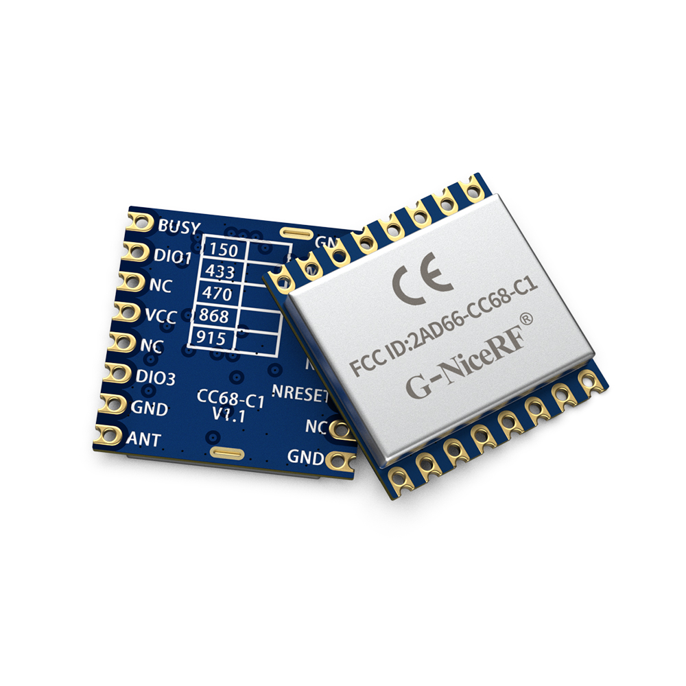 CC68-C1-868/915: LLCC68 FCC ID &amp; CE-RED zertifiziertes LoRa-Modul mit SPI-Schnittstelle