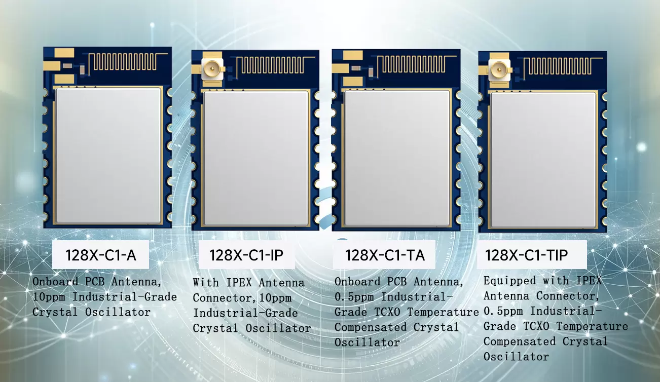 LoRa128X-C1-Serie: Hochempfindliche 2,4 GHz, IPEX/PCB-Antenne, LoRa-Module mit großer Reichweite