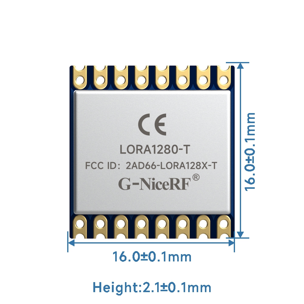 LoRa1280-TCXO: FCC-ID- und CE-RED-Zertifizierung. SX1280 2,4-GHz-zertifiziertes Modul unterstützt Entfernungsmessung