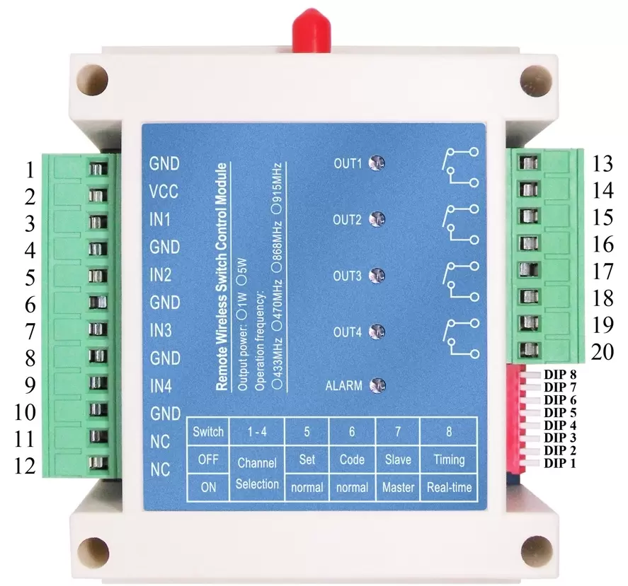 Pinbelegung des Schaltersteuermoduls SK109 Pinbelegung des Schaltersteuermoduls SK109