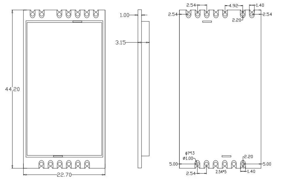 Drahtloses Signalduplizierungsmodul STX888 Mechanische Abmessungen Drahtloses Signalduplizierungsmodul STX888 Mechanische Abmessungen