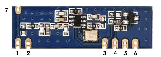 Pin-Belegung des Superheterodyn-Moduls SRX882S