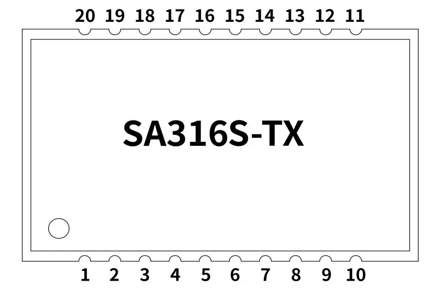 Pinbelegung des Audio-Übertragungsmoduls SA316S