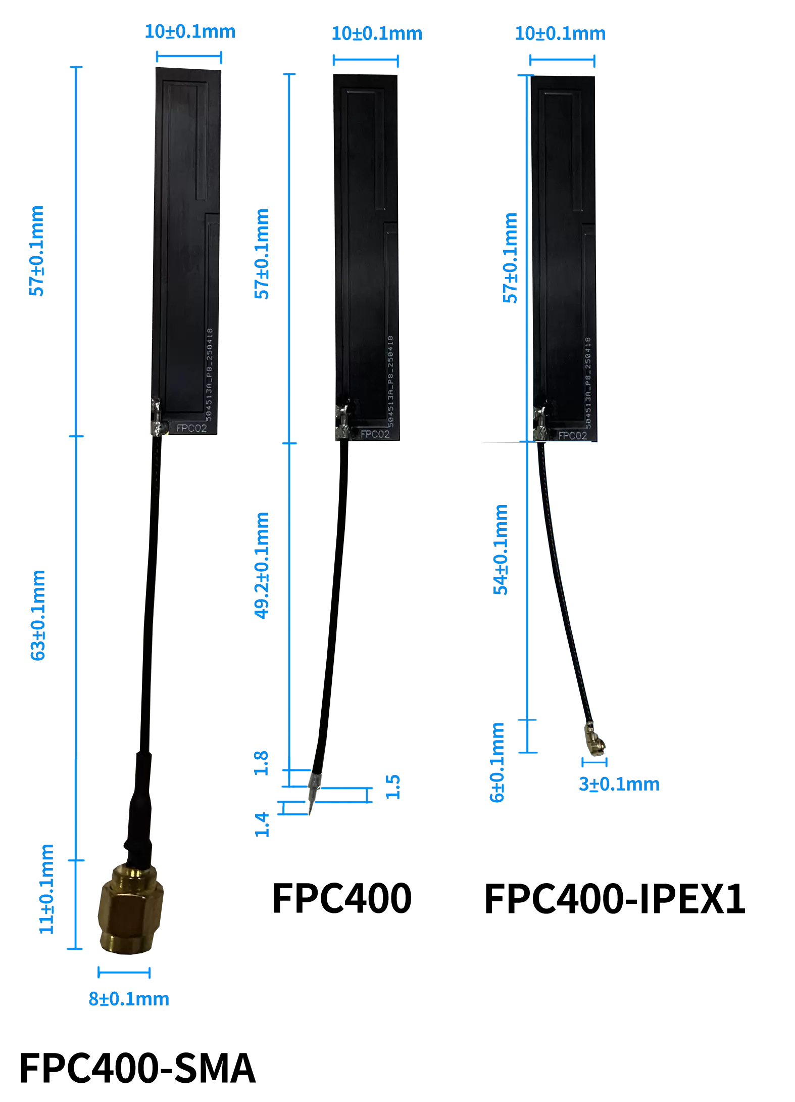 FPC-Antenne fpc400 Größe