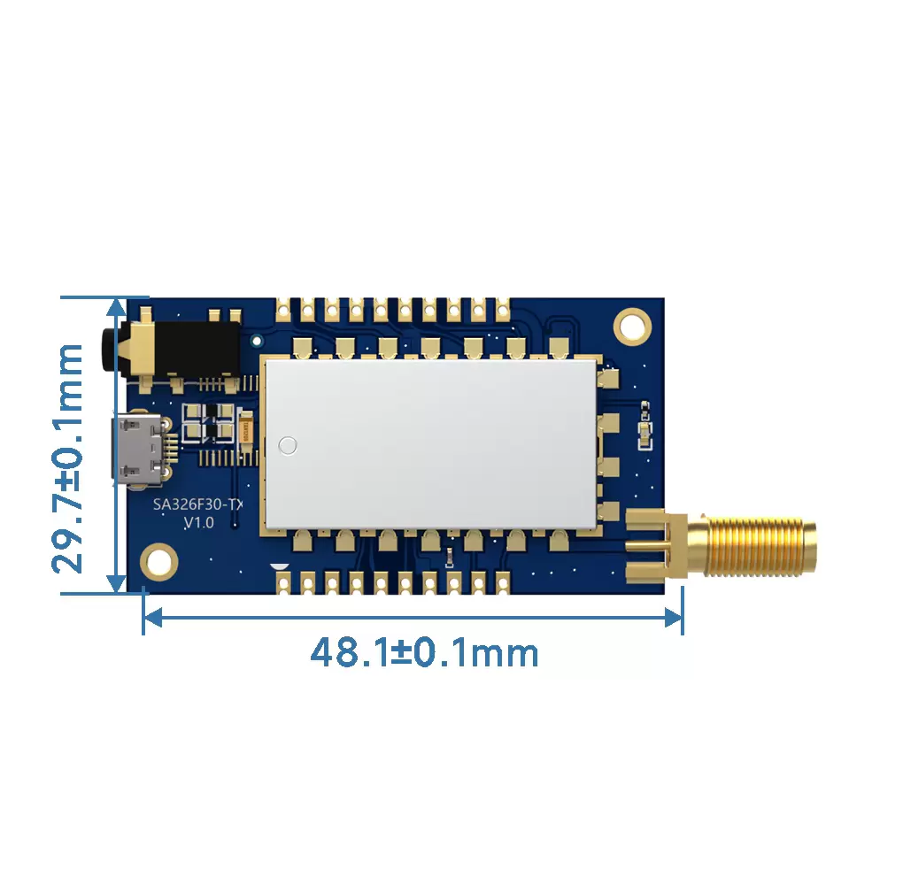 SA326F30: Drahtloses Audiomodul mit geringer Latenz und 48K-Abtastrate