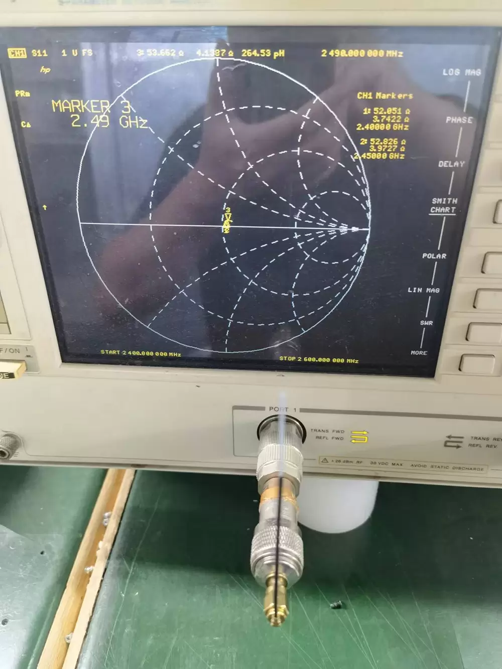 Smith-Diagramme der IPEX-Antenne SW2400-IPEX Smith-Diagramme der IPEX-Antenne SW2400-IPEX