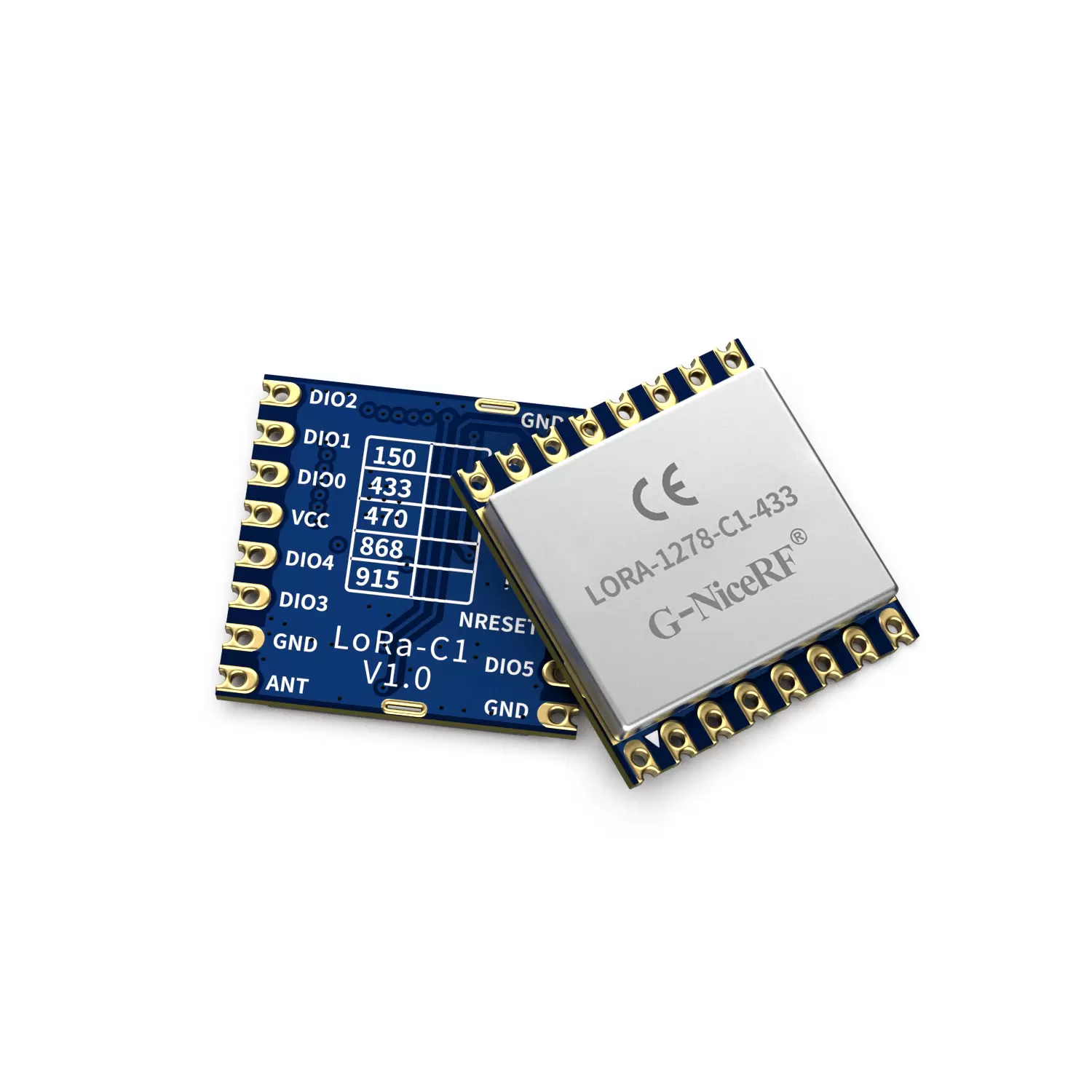 LoRa1278-C1: 433/470 MHz SX1278 LoRa-Modul mit SPI-Frontend-Modul und ESD-Schutz