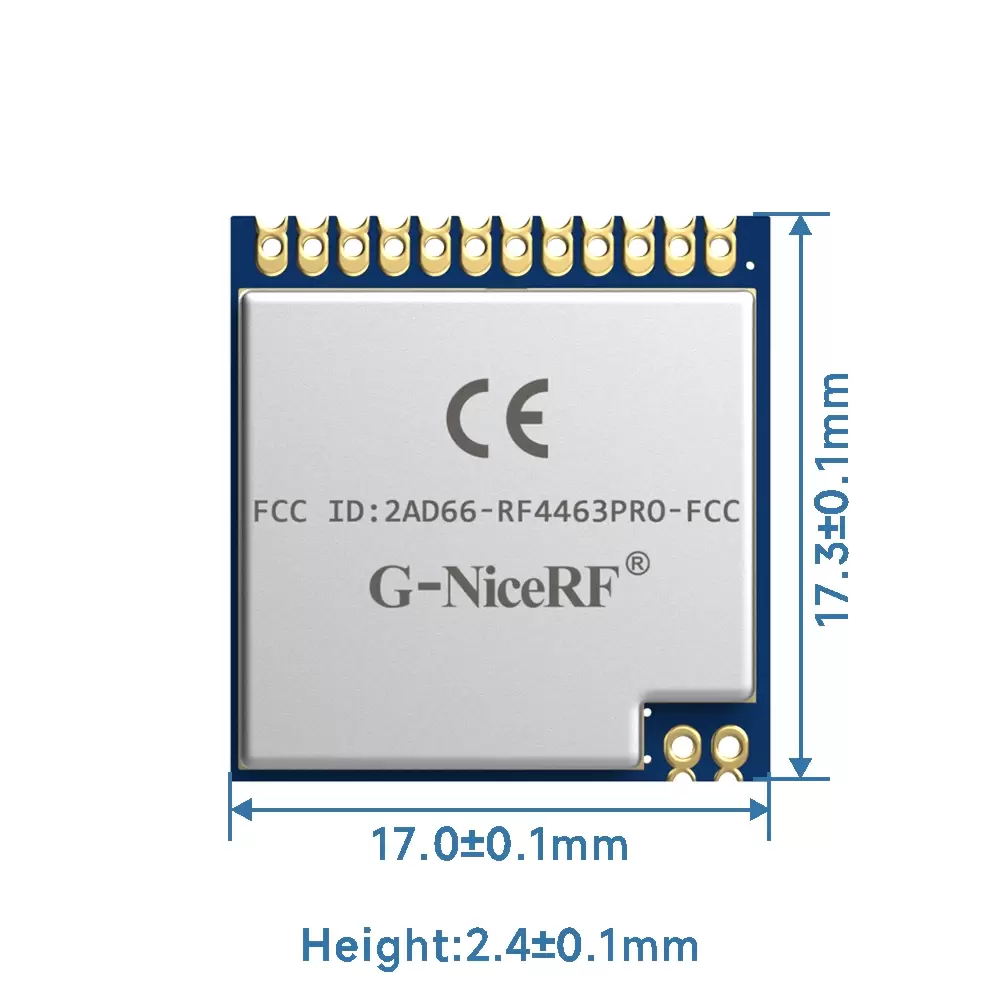 RF4463PRO-433: Si4463 433 MHz FCC ID &amp; IC ID &amp; CE-RED-zertifiziertes Front-End-Modul
