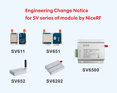 Technische Änderungsmitteilung für RF-Module und RF-Modems der SV-Serie von NiceRF