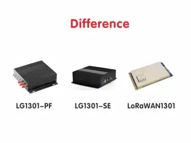 Unterschied zwischen den LoRaWAN-Gateways LG1301-SE, LG1301-PF und LoRaWAN1301