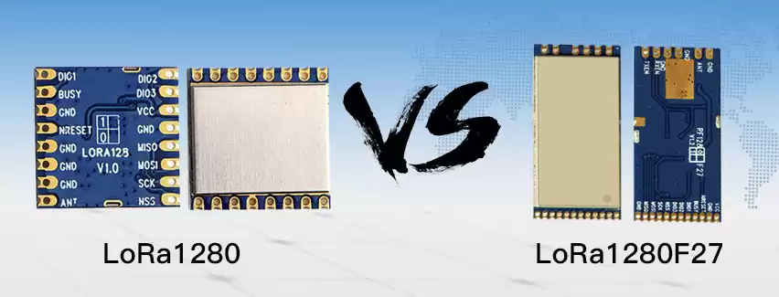 Vergleich der Parameter der Funkmodule LoRa1280 und LoRa1280F27