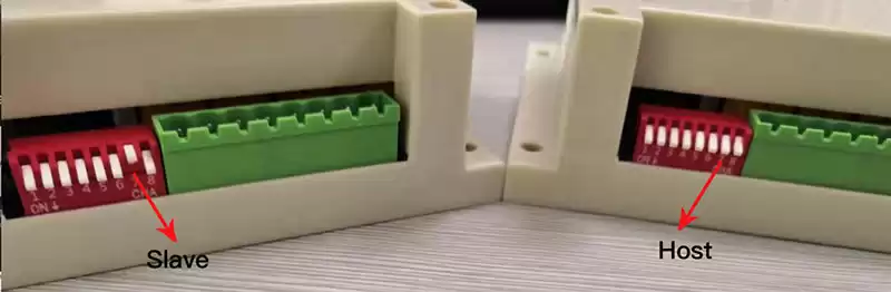 Einstellung des DIP7-Master-Slave-Modus