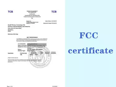 FCC-zertifizierte Produkte für drahtlose Transceivermodule
