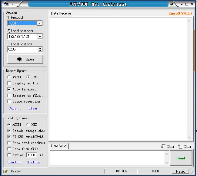 Nach dem Öffnen wie unten gezeigt