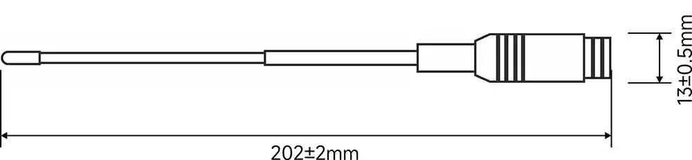 Größen der Stabantenne SW-VHF200 Größen der Stabantenne SW-VHF200