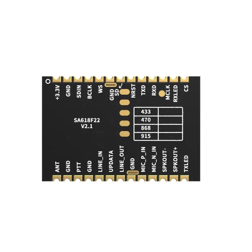 SA618F22: Drahtloses Vollduplex-Audio-Transceiver-Modul mit 160 mW und 8K-Abtastrate