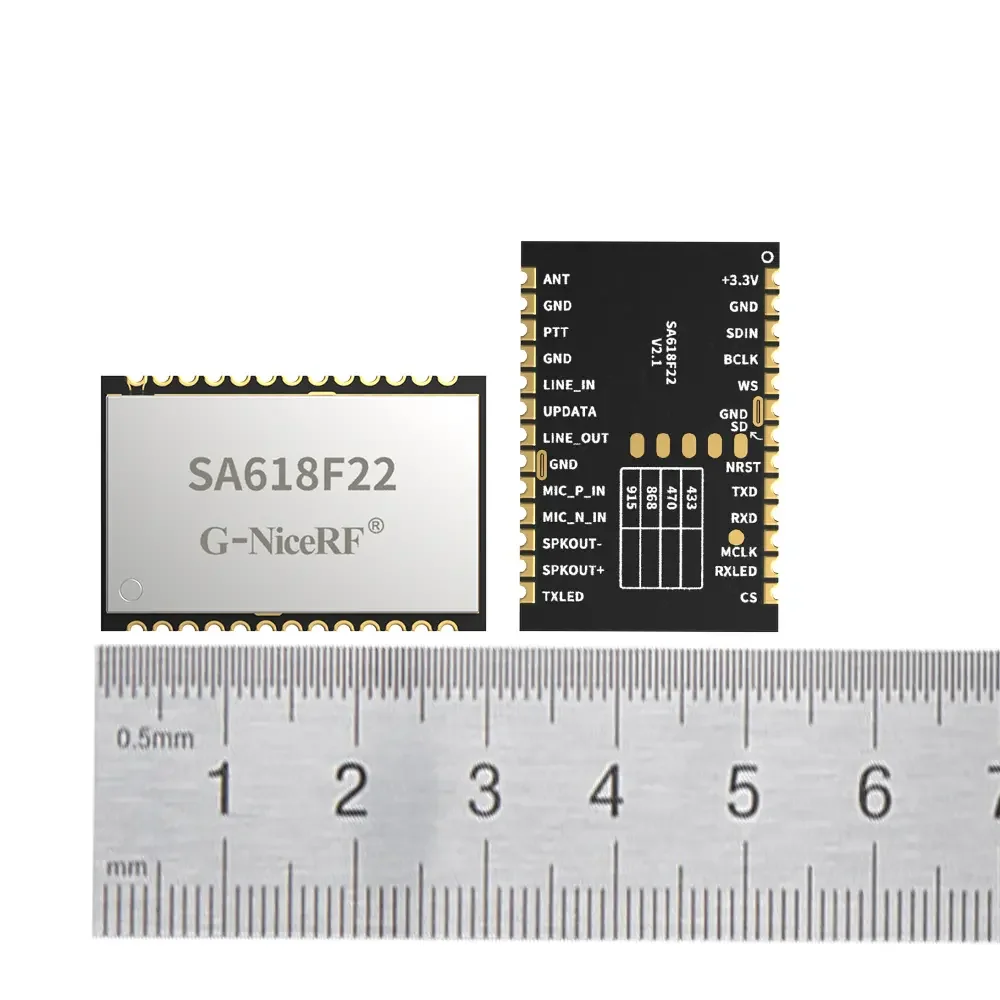 SA618F22: Drahtloses Vollduplex-Audio-Transceiver-Modul mit 160 mW und 8K-Abtastrate