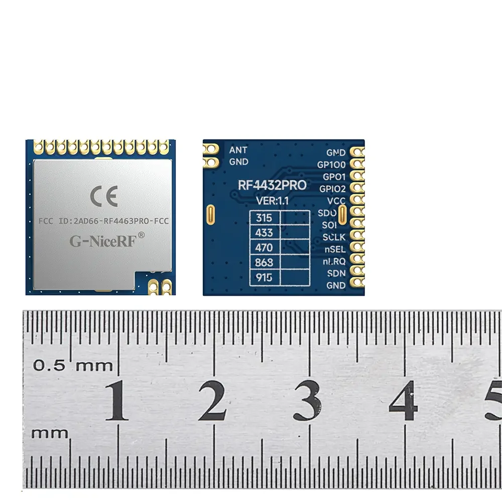 RF4463PRO-433: Si4463 433 MHz FCC ID- und CE-RED-zertifiziertes Front-End-Modul