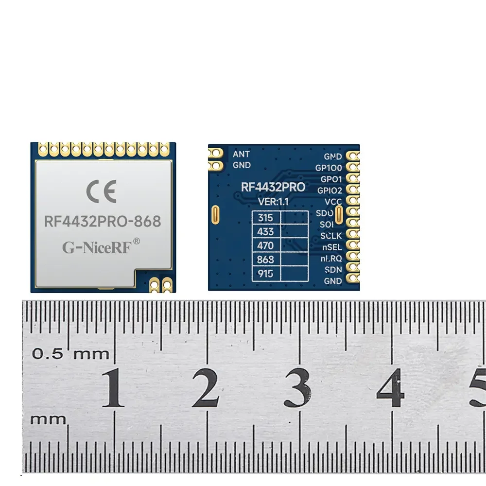 RF4432PRO: CE-RED-zertifiziertes 868-MHz-HF-Transceivermodul mit Abschirmung