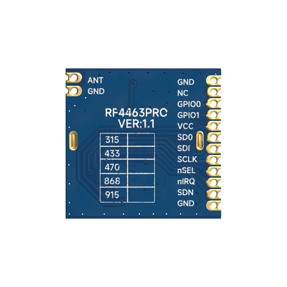 RF4463PRO-868: Si4463 CE-RED-zertifiziertes 100-mW-868-MHz-HF-Modul mit 10-ppm-Kristall