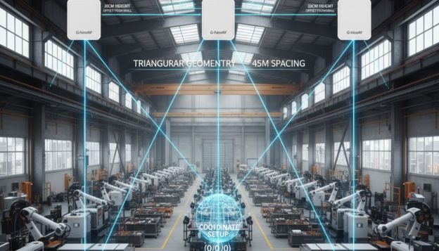 Einsatz von UWB RTLS für maximale Abdeckung in der Fabrik.