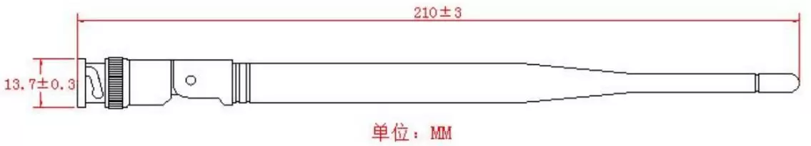 868 Stabantenne SW868-ZD210-BNC Größe 868 Stabantenne SW868-ZD210-BNC Größe