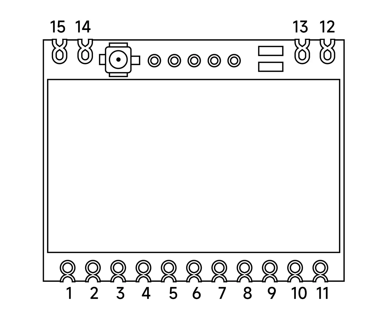 Pin-Belegung des FSK-HF-Moduls SV610PRO Pin-Belegung des FSK-HF-Moduls SV610PRO