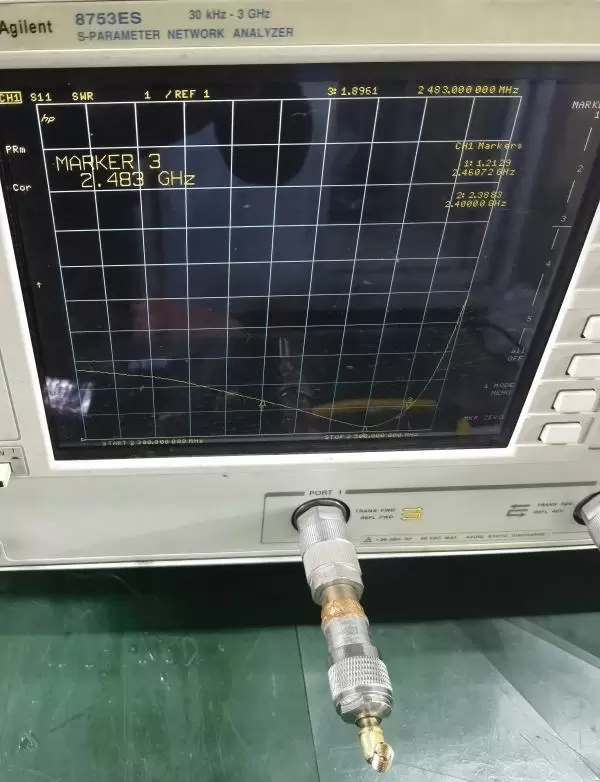 VSWR-Diagramme der Federantenne SW2400-TH11 VSWR-Diagramme der Federantenne SW2400-TH11