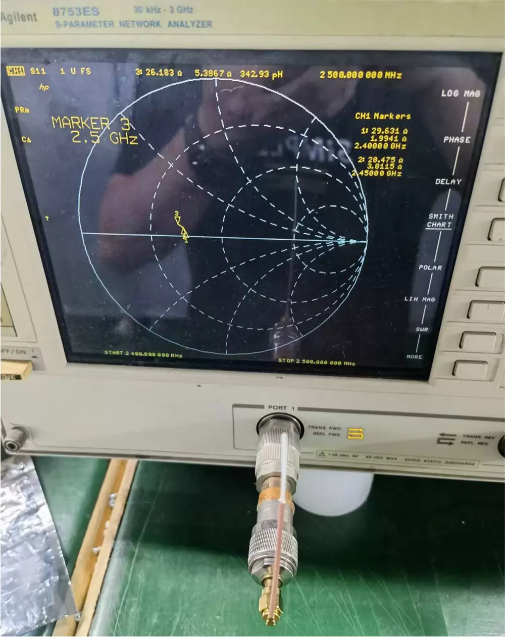 Smith-Diagramme der IPEX-Antenne SW2400-IPEX01 Smith-Diagramme der IPEX-Antenne SW2400-IPEX01